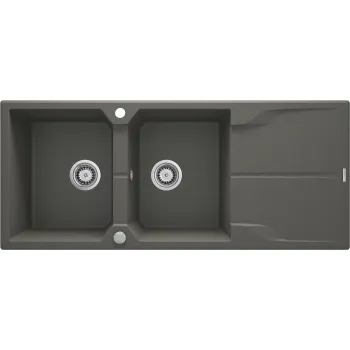 Granīta izlietne ar noteces virsmu Deante Andante,metālisks antracīts ZQN_T213