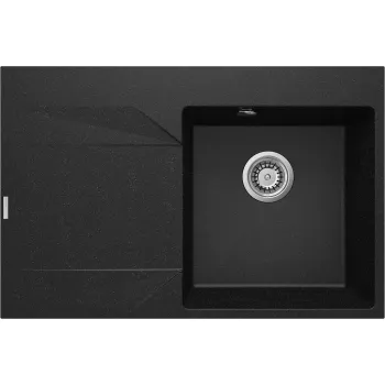 Granīta izlietne ar noteces virsmu - kreisā puse Deante Evora, grafīts ZQJ_211L