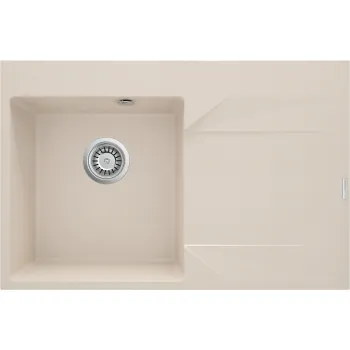 Granīta izlietne ar noteces virsmu - labā puse Deante Evora, bēšs ZQJ_511P