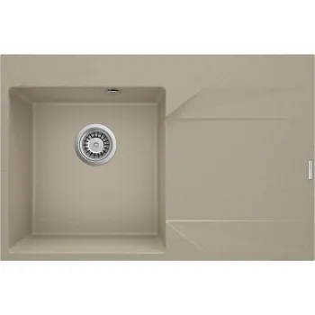 Granīta izlietne ar noteces virsmu - labā puse Deante Evora, smilškrāsa ZQJ_711P