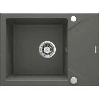 Granīta izlietne ar noteces virsmu Deante Evora,metālisks antracīts ZQJ_T11A