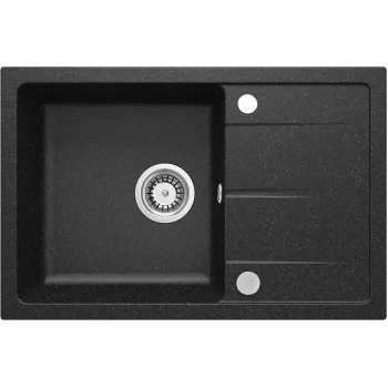 Granīta izlietne ar noteces virsmu Deante Leda, grafīts ZRD_2113