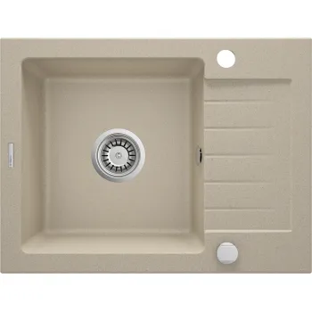 Granīta izlietne ar noteces virsmu Deante Zorba, smilškrāsa ZQZ_711A