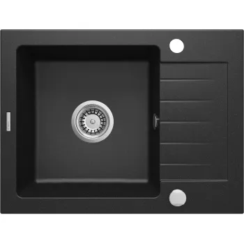 Granīta izlietne ar noteces virsmu Deante Zorba, grafīts metālisks ZQZ_G11A