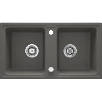 Granīta izlietne Deante Zorba,metālisks antracīts ZQZ_T203