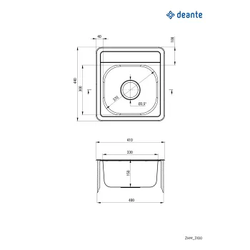 Tērauda izlietne Deante Mercato ZHM_3100
