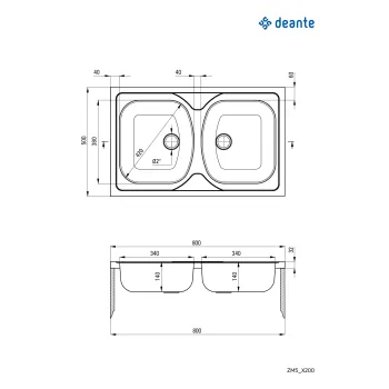 Tērauda izlietne Deante Tango ZM5_3200