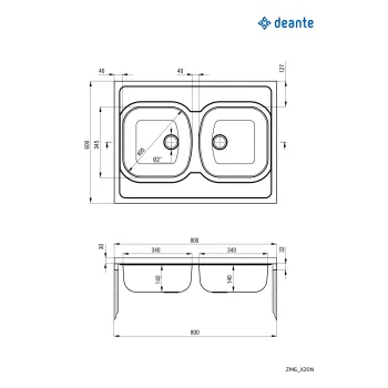 Tērauda izlietne Deante Tango ZM6_320N