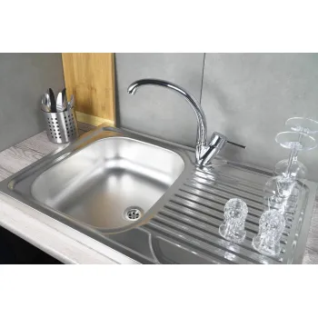 Virtuves izlietne Deante Nerūsējošā tērauda ar plauktu Tango ZM5_3110