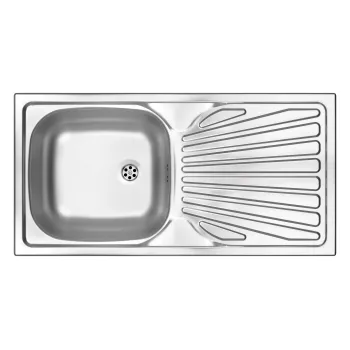 Virtuves izlietne Deante Nerūsējošā tērauda ar plauktu Techno, satīns ZMU_011B