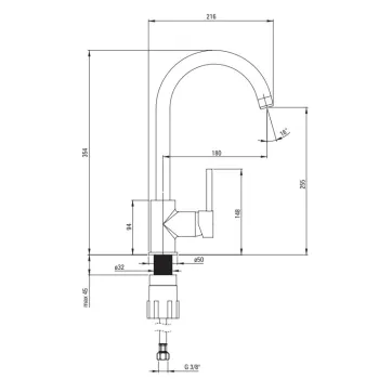Virtuves izlietnes komplekts Deante Corio Granīta ar maisītāju, grafīts ZRCA2113