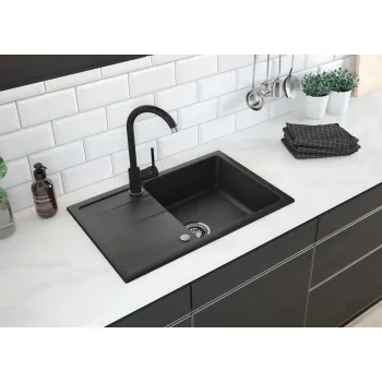 Virtuves izlietnes komplekts Deante Leda Granīta ar maisītāju, grafīts ZRDA2113