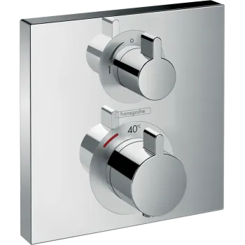 Dušas maisītājs Hansgrohe Ecostat Square ar termostatu ar noslēgvārstu, 1 ierīce hroms 15712000