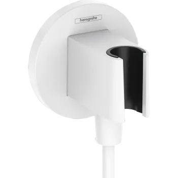 Dušas izvads Hansgrohe Fixfit leņķa ar turētāju, matēti balts 26888700