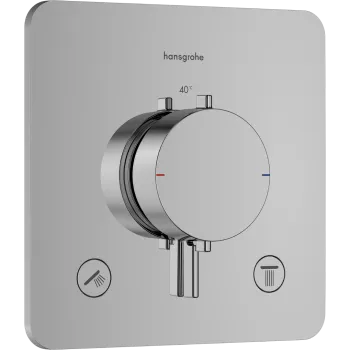 Dušas maisītājs Hansgrohe Ecostat Comfort Q ar termostatu iebūvējams, 2 ierīcēm, hroms 33713000