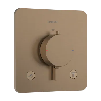 Dušas maisītājs Hansgrohe Ecostat Comfort Q ar termostatu iebūvējams, 2 ierīcēm, pulēts bronzas tonis 33713140