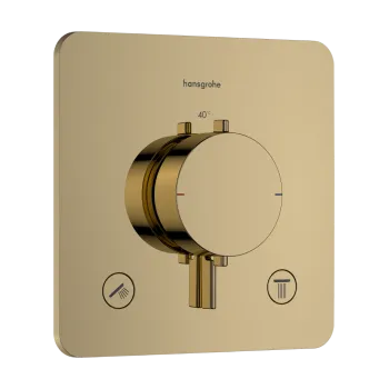 Dušas maisītājs Hansgrohe Ecostat Comfort Q ar termostatu iebūvējams, 2 ierīcēm, pulēta zelta izskats 33713990