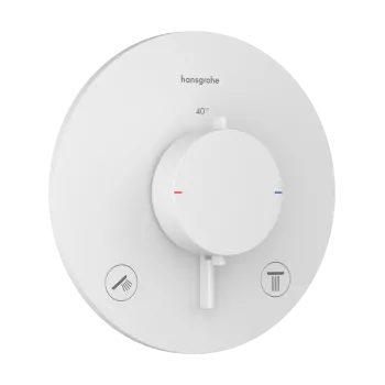 Dušas maisītājs Hansgrohe Ecostat Comfort S ar termostatu iebūvējams, 2 ierīces matēti balts 33715700
