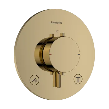 Dušas maisītājs Hansgrohe Ecostat Comfort S ar termostatu iebūvējams, 2 ierīcēm pulēta zelta izskats 33715990