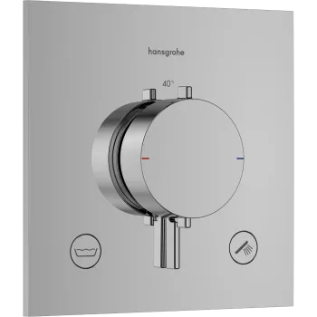 Dušas maisītājs Hansgrohe Ecostat Comfort E ar termostatu, iebūvējams, 2 ierīcēm, hroms 33716000