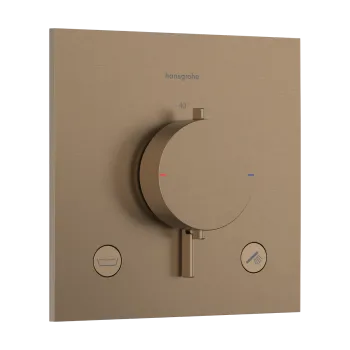 Dušas maisītājs Hansgrohe Ecostat Comfort E ar termostatu iebūvējams, 2 ierīcēm, pulēts bronzas tonis 33716140