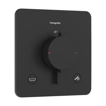 Dušas maisītājs Hansgrohe Ecostat Comfort Q ar termostatu iebūvējams, 2 ierīcēm, (ar drošības sistēmu) matēti melns 33717670