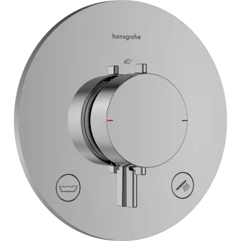 Dušas maisītājs Hansgrohe Ecostat Comfort S ar termostatu iebūvējams, 2 ierīcēm, (ar drošības sistēmu) hroms 33718000