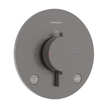 Dušas maisītājs Hansgrohe Ecostat Comfort S ar termostatu iebūvējams, 2 ierīcēm, (ar drošības sistēmu)  birstēts melns hroms 33718340