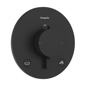 Dušas maisītājs Hansgrohe Ecostat Comfort S ar termostatu iebūvējams, 2 ierīcēm, (ar drošības sistēmu) matēti melns 33718670