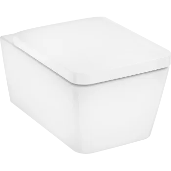 Piekaramais pods Hansgrohe EluPura Q ar SoftClose QuickRelease vāku, Rimless, AquaFall Flush, balts 60293450