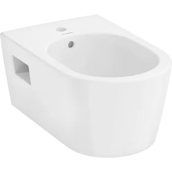 Piekaramais Bide Hansgrohe EluPura S Original ar jaucējkrāna caurumu, HygieneEffect, balts 62045450
