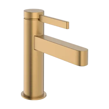 Vannas istabas izlietnes maisītājs Hansgrohe Finoris 100 ar Push-Open, EcoSmart, CoolStart, pulēta bronza 76012140