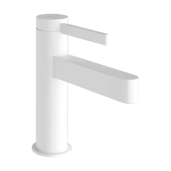 Vannas istabas izlietnes maisītājs Hansgrohe Finoris 100 ar Push-Open, EcoSmart, CoolStart, matēti balts 76012700