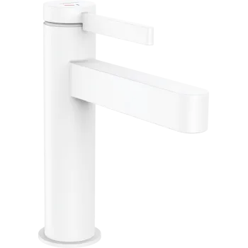 Vannas istabas izlietnes maisītājs Hansgrohe Finoris 110 ar Push-Open, CoolStart, EcoSmart, matēti balts 76024700