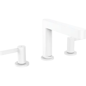 Vannas istabas izlietnes maisītājs Hansgrohe Finoris 110 ar Push-Open vārstu, EcoSmart, matēti balts 76033700