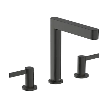 Vannas istabas izlietnes maisītājs Hansgrohe Finoris 160 iebūvējams ar Push-Open vārstu, EcoSmart, birstēts melns hroms 76034340