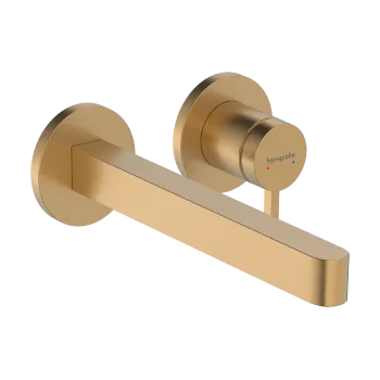 Vannas istabas izlietnes maisītājs Hansgrohe Finoris 22.8cm Iebūvējams ar noteces vārstu, EcoSmart, pulēta bronza 76050140