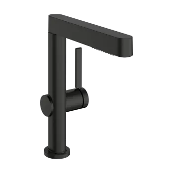 Vannas istabas izlietnes maisītājs Hansgrohe Finoris 230 ar Push-Open vārstu, birstēts melns hroms 76060340