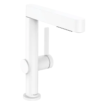 Vannas istabas izlietnes maisītājs Hansgrohe Finoris 230, 2jet ar Push-Open vārstu un izvelkamu dušas galvu, EcoSmart, Balts Matēts76063700