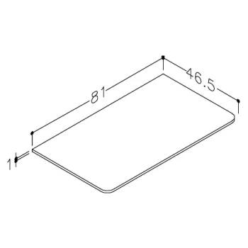 Darba virsma Kame Soft, noapaļotiem stūriem 81cm Balts Matēts HPL WP/8-3/H16-SFT