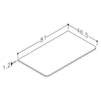 Darba virsma Kame Soft, noapaļotiem stūriem 81cm Decton concrete WP/8-3/D23-SFT