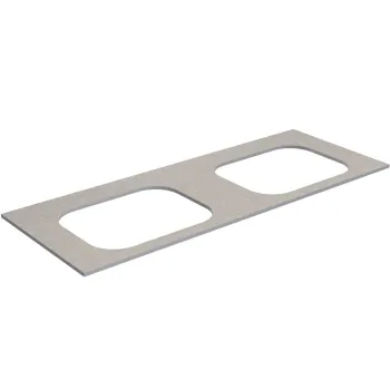 Darba virsma Kame Universal HPL, 2 Movado izlietnēm 121cm Sand stone HPL WP/12-3/H15-P2-D
