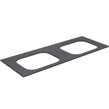 Darba virsma Kame Universal HPL, 2 Movado izlietnēm 160cm Black moon HPL WP/16-3/H11-P2-D