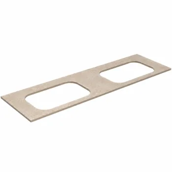 Darba virsma Kame Universal HPL, 2 Movado izlietnēm 160cm Earth stone HPL WP/16-3/H18-P2-D
