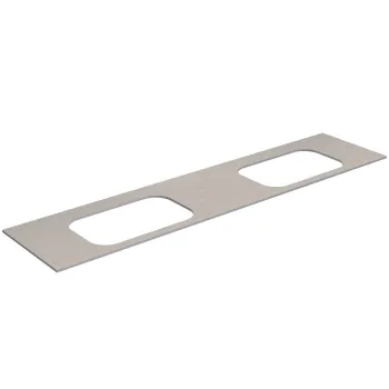 Darba virsma Kame Universal HPL, 2 Movado izlietnēm 200cm Sand stone HPL WP/20-3/H15-P2-D