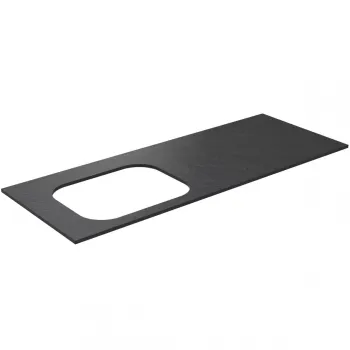 Darba virsma Kame Universal HPL, Movado izlietnei 121cm kreisā puse Black lava HPL WP/12-3/H17-P2-L