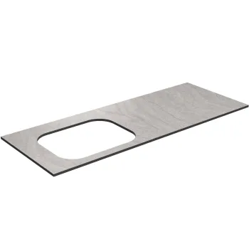 Darba virsma Kame Universal HPL, Movado izlietnei 121cm kreisā puse Grey moon HPL WP/12-3/H12-P2-L