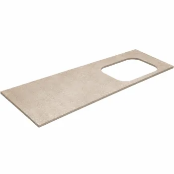 Darba virsma Kame Universal HPL, Movado izlietnei 121cm labā puse Earth stone HPL WP/12-3/H18-P2-R