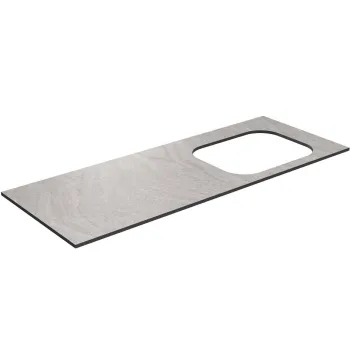 Darba virsma Kame Universal HPL, Movado izlietnei 121cm labā puse Grey moon HPL WP/12-3/H12-P2-R