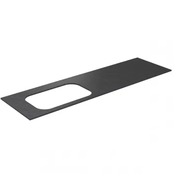 Darba virsma Kame Universal HPL, Movado izlietnei 160cm kreisā puse Black lava HPL WP/16-3/H17-P2-L